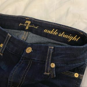 7 For All Mankind Ankle Straight Jeans (Altered)